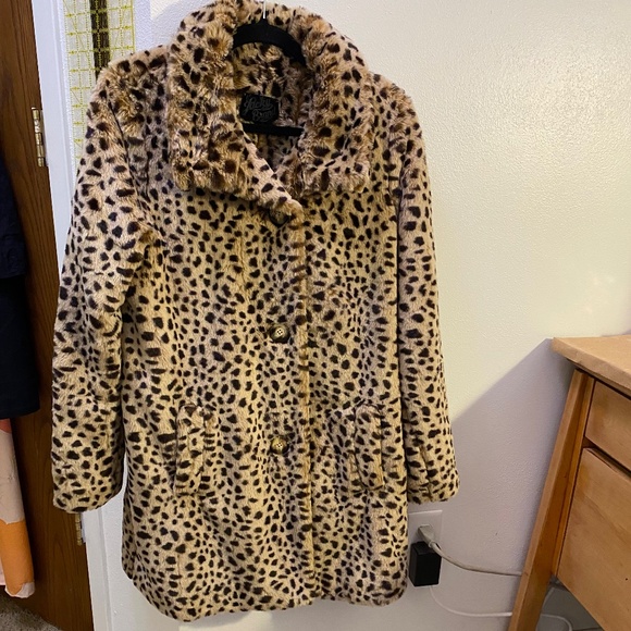 Lucky Brand faux fur cheetah coat - Picture 2 of 6
